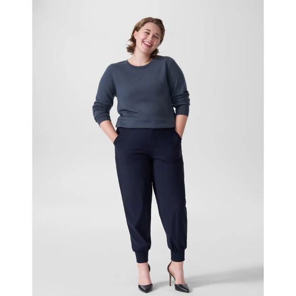 NWT Universal Standard Minton Wool Suiting Jogger Pants Navy Blue Women's 12 - Picture 1 of 12